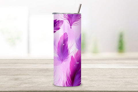 Whimsical Teal Feathers Tumbler Wrap | seamless wrap png, Peacock Tumbler Design Seamless, Feathers Tumbler Wrap Png, Sublimation Digital Downloads Instant, 20oz Skinny Tumbler Sublimation FloridPrintables 