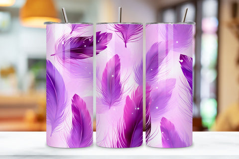 Whimsical Teal Feathers Tumbler Wrap | seamless wrap png, Peacock Tumbler Design Seamless, Feathers Tumbler Wrap Png, Sublimation Digital Downloads Instant, 20oz Skinny Tumbler Sublimation FloridPrintables 