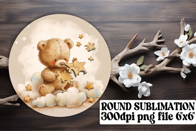 Whimsical Teddy Keychain Artistry Sublimation afrosvg 