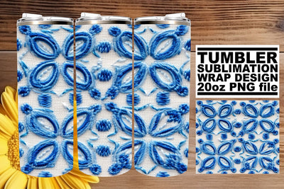 Whimsical Tumbler Magic: 3D Patterns Sublimation afrosvg 