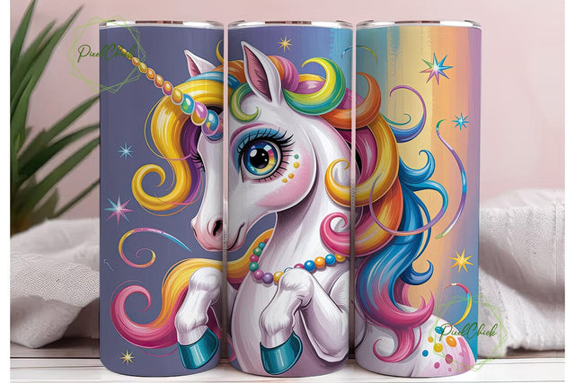 Whimsical Unicorn Dreamland Skinny PNG Sublimation PixelChick 