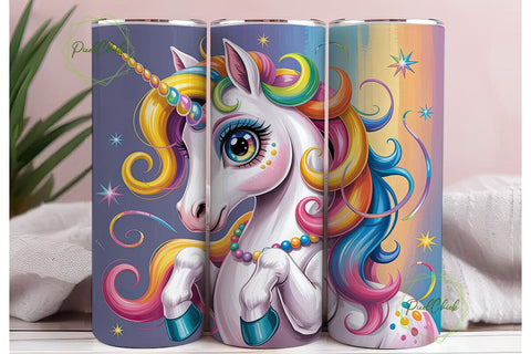 Whimsical Unicorn Dreamland Skinny PNG Sublimation PixelChick 
