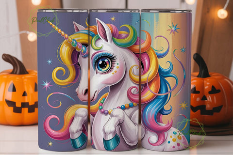 Whimsical Unicorn Dreamland Skinny PNG Sublimation PixelChick 