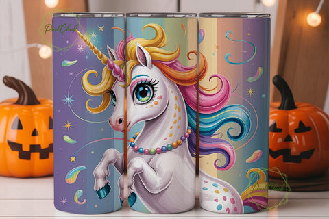 Whimsical Unicorn Dreamland Skinny PNG Sublimation PixelChick 