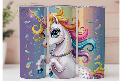 Whimsical Unicorn Dreamland Skinny PNG Sublimation PixelChick 