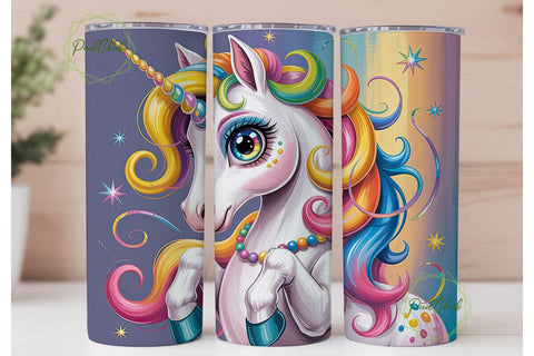 Whimsical Unicorn Dreamland Skinny PNG Sublimation PixelChick 