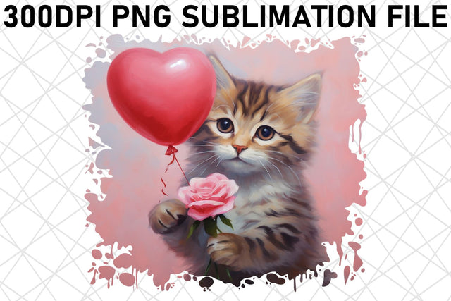 Whimsical Valentine's Balloon PNG Graphics Sublimation afrosvg 