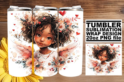 Whimsical Valentine's Day on Sublimation Tumblers Sublimation afrosvg 