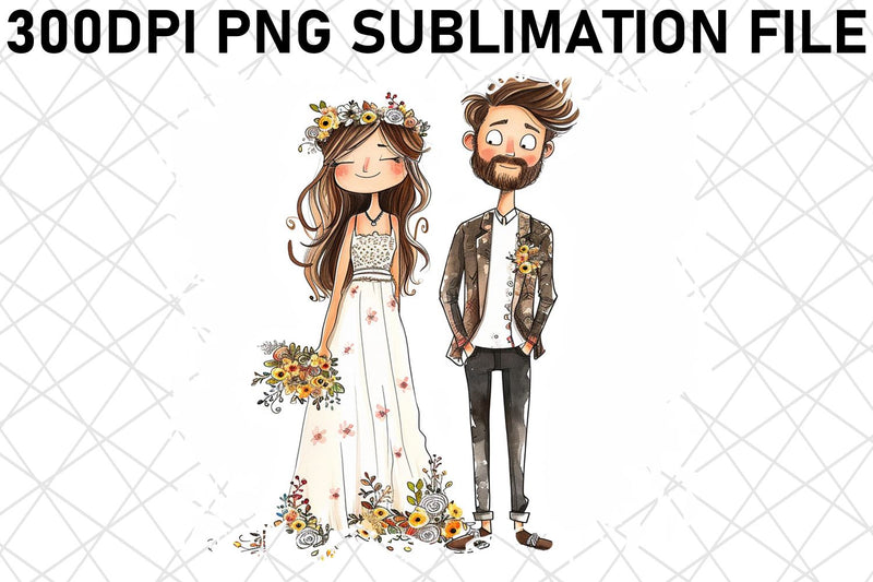 Whimsical Vows: Marriage PNG Collection Sublimation afrosvg 