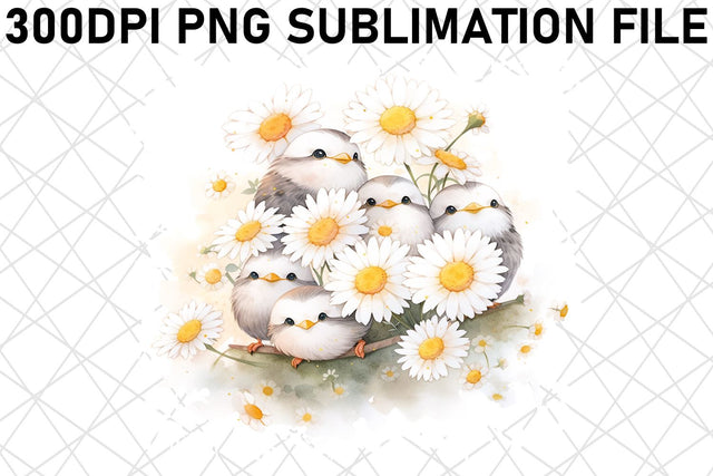 Whimsical Watercolor Birds for Sublimation Sublimation afrosvg 