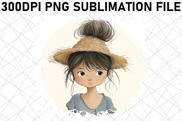 Whimsical Watercolor Boho Kids PNG Art Sublimation afrosvg 