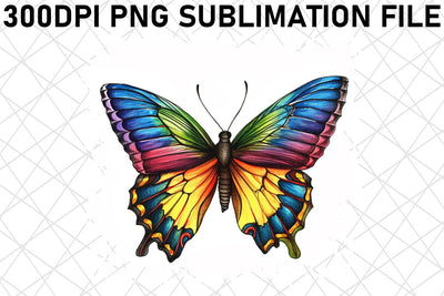 Whimsical Watercolor Butterfly Art Sublimation afrosvg 