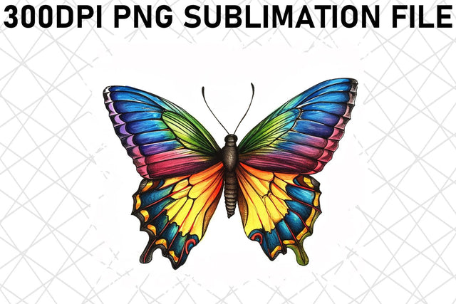 Whimsical Watercolor Butterfly Art Sublimation afrosvg 
