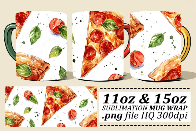 Whimsical Watercolor Cuisine Mug Design Sublimation afrosvg 