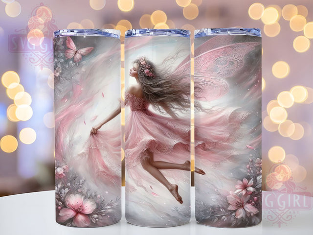 Whimsical Watercolor Fairy Tumbler, Pastel Pink Tumbler, Fairy Design Wrap, 20oz Sublimation Fairy, Whimsical Tumbler, Magical Fairy Tumbler, Soft Pastel Tumbler Sublimation SvggirlplusArt 