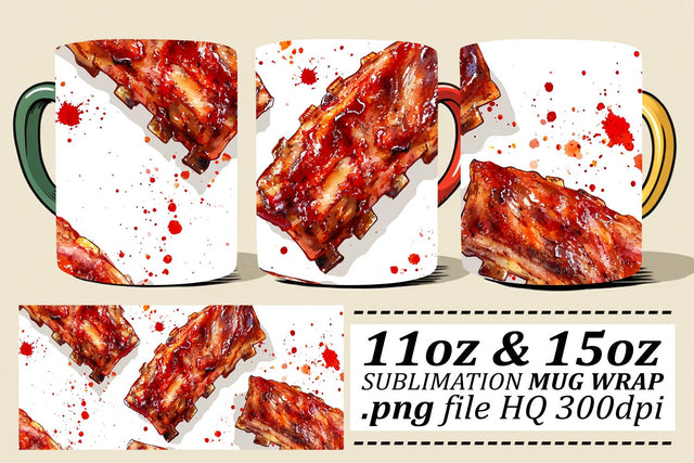 Whimsical Watercolor Food Wrap Sublimation afrosvg 