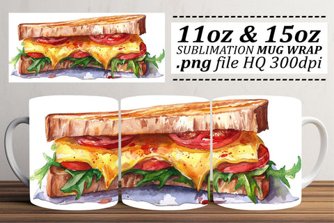 Whimsical Watercolor Food Wrap Sublimation afrosvg 