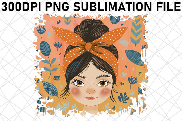 Whimsical Watercolor Lady PNG Design - Sublimation Sublimation afrosvg 