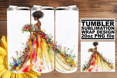 Whimsical Watercolor Wedding Tumbler Wrap: Love Embrace 20oz Sublimation afrosvg 