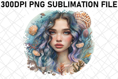Whimsical Whimsical Mermaid Sublimation Pack Bundle Sublimation afrosvg 