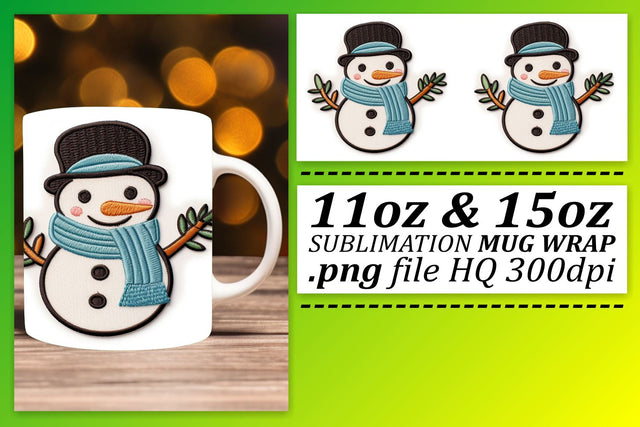 Whimsical Winter Sublimation: Embroidered 3D Sublimation afrosvg 