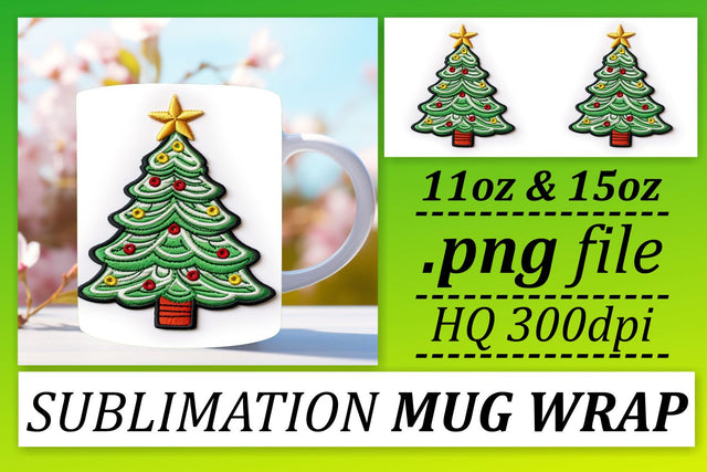 Whimsical Winter Theme: 3D Embroidery Mug Sublimation afrosvg 
