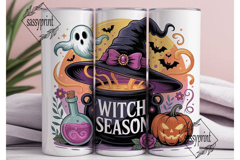 Whimsical Witch 20oz Tumbler Wrap Sublimation sassyprint 