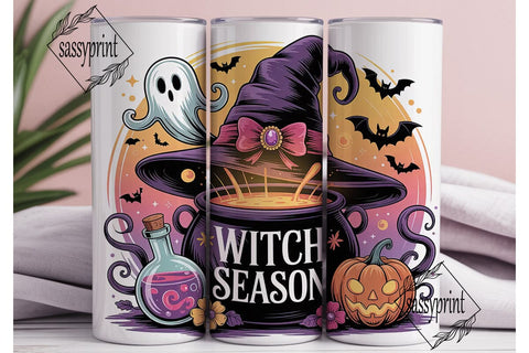 Whimsical Witch 20oz Tumbler Wrap Sublimation sassyprint 