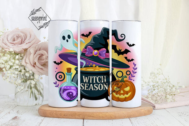 Whimsical Witch 20oz Tumbler Wrap Sublimation sassyprint 