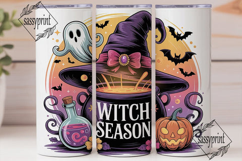 Whimsical Witch 20oz Tumbler Wrap Sublimation sassyprint 