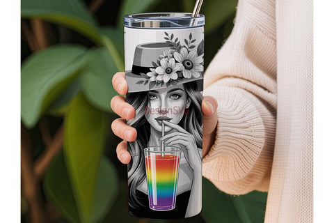 Whimsical Witchy Woman 20oz Tumbler Wrap Sublimation DesignSVG 
