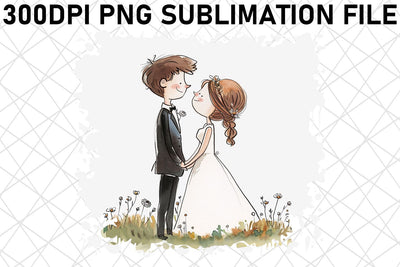 Whimsical Wonders: Watercolor Marriage Bundle Sublimation afrosvg 