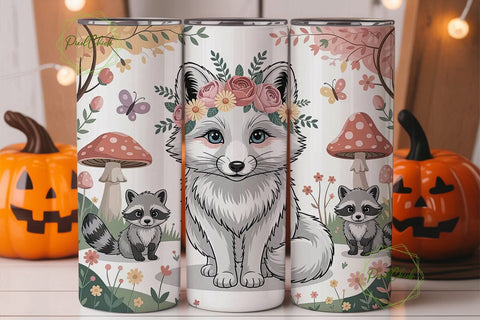 Whimsical Woodland 20oz Tumbler Wrap Sublimation PixelChick 