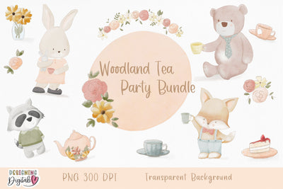 Whimsical Woodland Creatures PNG Clipart Bundle SVG Designing Digitals 