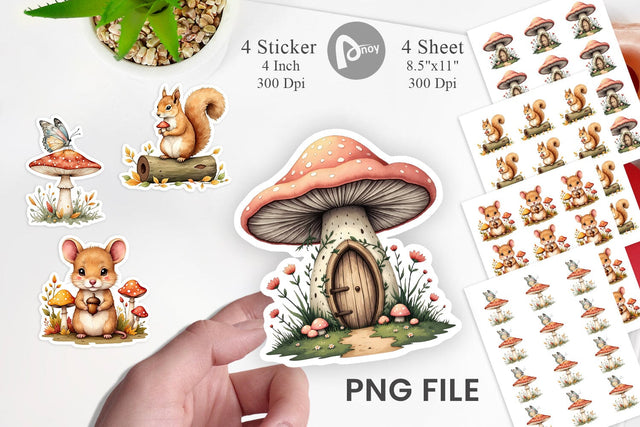 Whimsical Woods Sticker Sublimation artnoy 