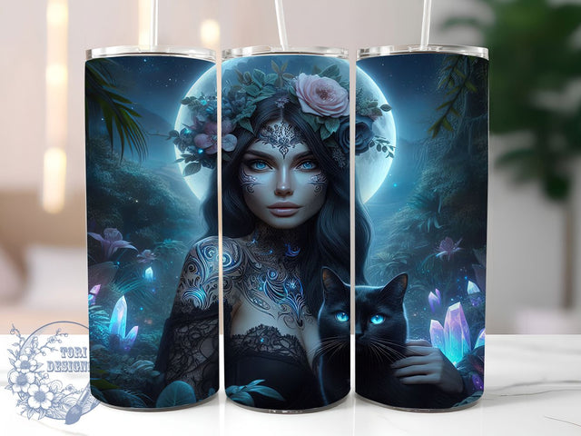 Whimsigoth Celestial Witchy Tumbler, Whimsigoth Aesthetic, Celestial Magic, Witchy Tumbler, 20oz Tumbler Wrap, Skinny Tumbler Png, Sublimation Design Sublimation ToriDesigns 