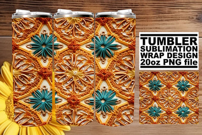 Whimsy and Elegance in 3D: Tumbler Design Delight Sublimation afrosvg 