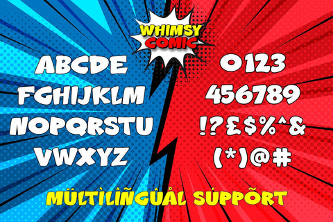 Whimsy Comic - Cute Layered Font Font Mozzatype 
