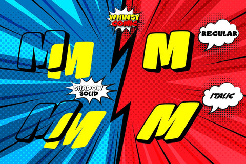 Whimsy Comic - Cute Layered Font Font Mozzatype 