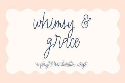 Whimsy & Grace, Cute Handwritten Font for Cricut, Cursive Script Handwriting Font Designing Digitals 