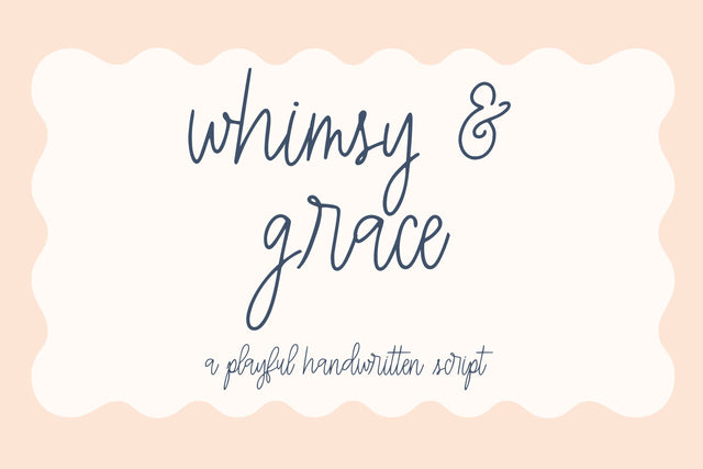 Whimsy & Grace, Cute Handwritten Font for Cricut, Cursive Script Handwriting Font Designing Digitals 