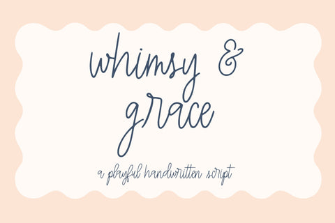 Whimsy & Grace, Cute Handwritten Font for Cricut, Cursive Script Handwriting Font Designing Digitals 