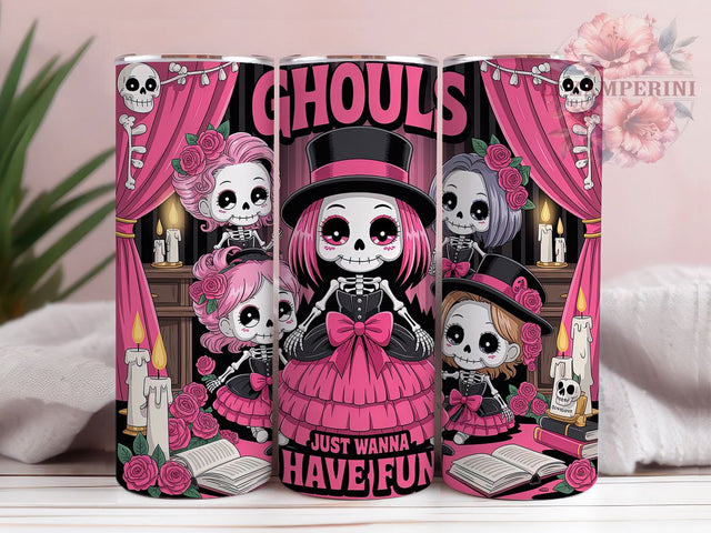 Whimsy Pastel Anime Goth Spooky Tumbler, Anime Ghouls Wrap, Coquette Pastel Cup, 20Oz Sublimation Design, Kawaii Goth Drinkware, Pastel Horror Mug, Cute Spooky Tumbler Sublimation Li Zamperini 