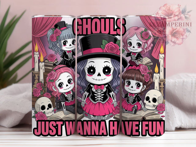 Whimsy Pastel Anime Goth Spooky Tumbler, Anime Ghouls Wrap, Coquette Pastel Cup, 20Oz Sublimation Design, Kawaii Goth Drinkware, Pastel Horror Mug, Cute Spooky Tumbler Sublimation Li Zamperini 