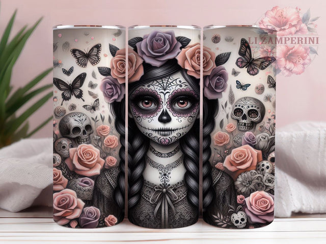 Whimsy Pastel Goth Cute Zombie Halloween Tumbler, Spooky Pastel Halloween Cup Wrap, 20Oz Sublimation Design, Pastel Goth Anime Drinkware, Cute Zombie Coffee Cup, Kawaii Halloween Tumbler, Gothic Pastel Mug Sublimation Li Zamperini 