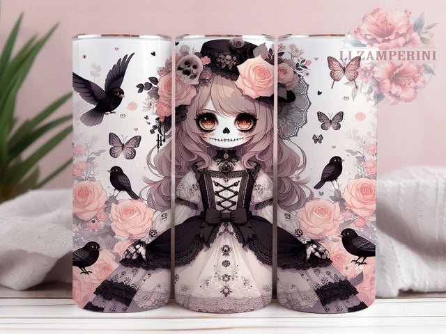 Whimsy Pastel Goth Halloween Tumbler, Muted Pastel Halloween Wrap, Spooky Cute Sublimation, Pastel Goth Drinkware, Soft Gothic Halloween Cup, Kawaii Goth Tumbler, Cute Witchy Pastel Wrap Sublimation Li Zamperini 