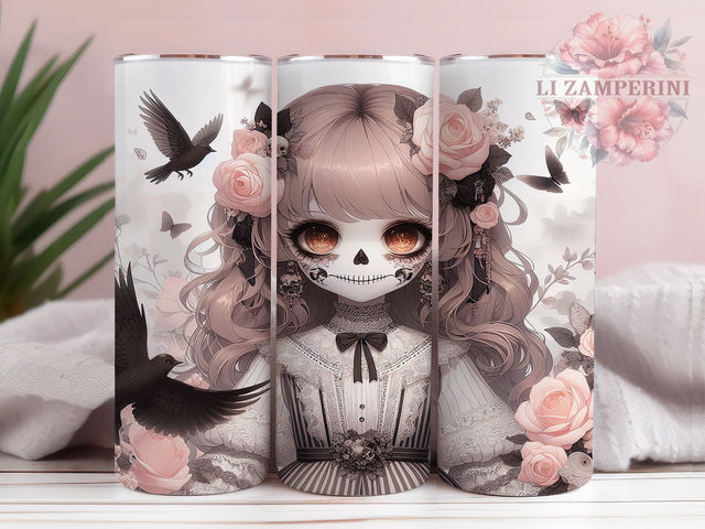 Whimsy Pastel Goth Halloween Tumbler, Muted Pastel Halloween Wrap, Spooky Cute Sublimation, Pastel Goth Drinkware, Soft Gothic Halloween Cup, Kawaii Goth Tumbler, Cute Witchy Pastel Wrap Sublimation Li Zamperini 