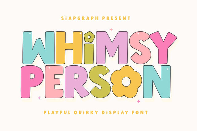 Whimsy Person - Playful Quirky Font Font Masyafi Studio 