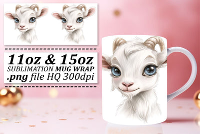 Whimsy Wildlife Watercolor Mug Design - Sublimation 15oz Sublimation afrosvg 