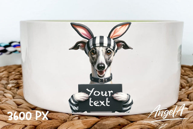 Whippet / Easter dog clipart / bad bunny / funny dog Sublimation Angelina Semenova 